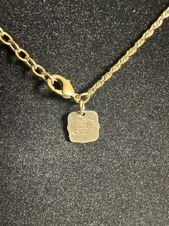 VINTAGE Holly Yashi -Hammered Gold Necklace & Earring Set - Picture 8 of 16